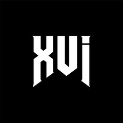 XUI letter logo design for technology company. XUI logo design black and white color combination. XUI logo, XUI vector, XUI design, XUI icon, XUI alphabet. XUI typography logo design.