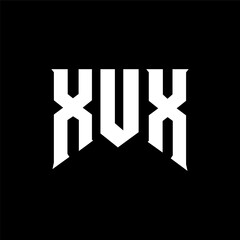 XUX letter logo design for technology company. XUX logo design black and white color combination. XUX logo, XUX vector, XUX design, XUX icon, XUX alphabet. XUX typography logo design.
