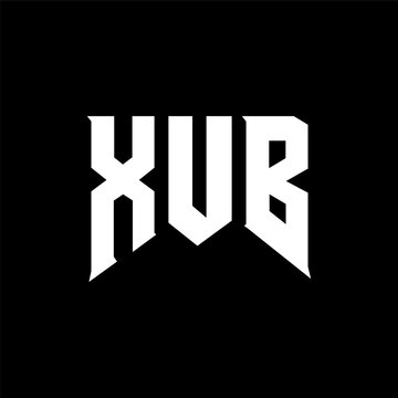 XUB letter logo design for technology company. XUB logo design black and white color combination. XUB logo, XUB vector, XUB design, XUB icon, XUB alphabet. XUB typography logo design.