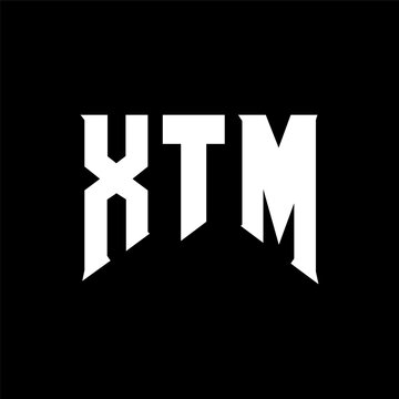 XTM letter logo design for technology company. XTM logo design black and white color combination. XTM logo, XTM vector, XTM design, XTM icon, XTM alphabet. XTM typography logo design.