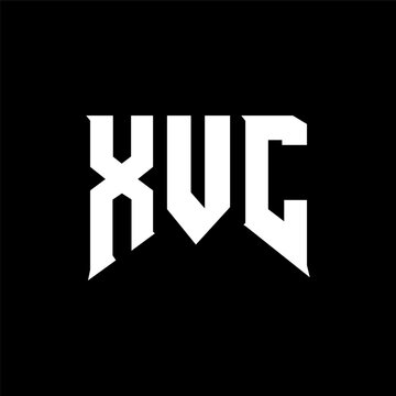 XVC letter logo design for technology company. XVC logo design black and white color combination. XVC logo, XVC vector, XVC design, XVC icon, XVC alphabet. XVC typography logo design.