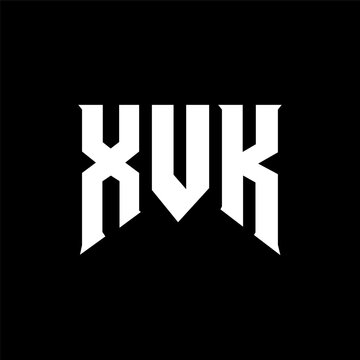 XVK letter logo design for technology company. XVK logo design black and white color combination. XVK logo, XVK vector, XVK design, XVK icon, XVK alphabet. XVK typography logo design.