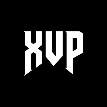 XVP letter logo design for technology company. XVP logo design black and white color combination. XVP logo, XVP vector, XVP design, XVP icon, XVP alphabet. XVP typography logo design.