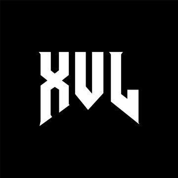 XVL letter logo design for technology company. XVL logo design black and white color combination. XVL logo, XVL vector, XVL design, XVL icon, XVL alphabet. XVL typography logo design.