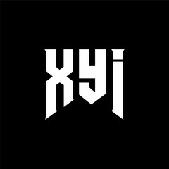 XYI letter logo design for technology company. XYI logo design black and white color combination. XYI logo, XYI vector, XYI design, XYI icon, XYI alphabet. XYI typography logo design.