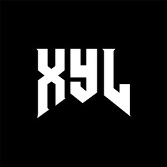 XYL letter logo design for technology company. XYL logo design black and white color combination. XYL logo, XYL vector, XYL design, XYL icon, XYL alphabet. XYL typography logo design.