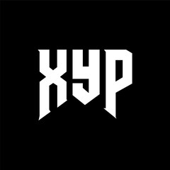 XYP letter logo design for technology company. XYP logo design black and white color combination. XYP logo, XYP vector, XYP design, XYP icon, XYP alphabet. XYP typography logo design.