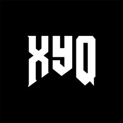 XYQ letter logo design for technology company. XYQ logo design black and white color combination. XYQ logo, XYQ vector, XYQ design, XYQ icon, XYQ alphabet. XYQ typography logo design.