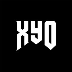XYO letter logo design for technology company. XYO logo design black and white color combination. XYO logo, XYO vector, XYO design, XYO icon, XYO alphabet. XYO typography logo design.
