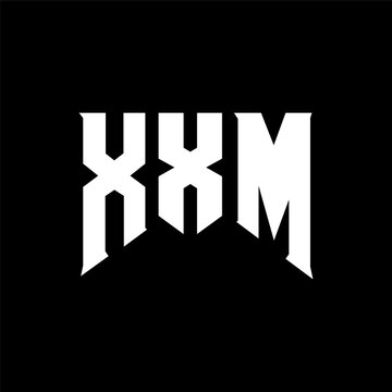 XXM letter logo design for technology company. XXM logo design black and white color combination. XXM logo, XXM vector, XXM design, XXM icon, XXM alphabet. XXM typography logo design.