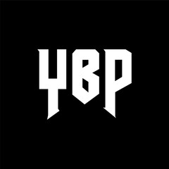 YBP letter logo design for technology company. YBP logo design black and white color combination. YBP logo, YBP vector, YBP design, YBP icon, YBP alphabet. YBP typography logo design.