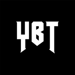 YBT letter logo design for technology company. YBT logo design black and white color combination. YBT logo, YBT vector, YBT design, YBT icon, YBT alphabet. YBT typography logo design.