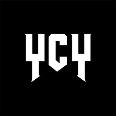 YCY letter logo design for technology company. YCY logo design black and white color combination. YCY logo, YCY vector, YCY design, YCY icon, YCY alphabet. YCY typography logo design.