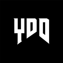 YDD letter logo design for technology company. YDD logo design black and white color combination. YDD logo, YDD vector, YDD design, YDD icon, YDD alphabet. YDD typography logo design.