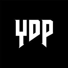 YDP letter logo design for technology company. YDP logo design black and white color combination. YDP logo, YDP vector, YDP design, YDP icon, YDP alphabet. YDP typography logo design.