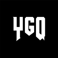 YGQ letter logo design for technology company. YGQ logo design black and white color combination. YGQ logo, YGQ vector, YGQ design, YGQ icon, YGQ alphabet. YGQ typography logo design.