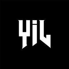 YIL letter logo design for technology company. YIL logo design black and white color combination. YIL logo, YIL vector, YIL design, YIL icon, YIL alphabet. YIL typography logo design.