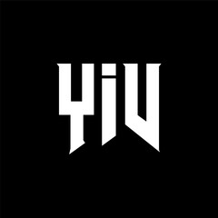 YIV letter logo design for technology company. YIV logo design black and white color combination. YIV logo, YIV vector, YIV design, YIV icon, YIV alphabet. YIV typography logo design.