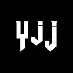 YJJ letter logo design for technology company. YJJ logo design black and white color combination. YJJ logo, YJJ vector, YJJ design, YJJ icon, YJJ alphabet. YJJ typography logo design.