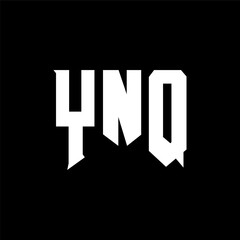 YNQ letter logo design for technology company. YNQ logo design black and white color combination. YNQ logo, YNQ vector, YNQ design, YNQ icon, YNQ alphabet. YNQ typography logo design.