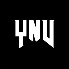 YNV letter logo design for technology company. YNV logo design black and white color combination. YNV logo, YNV vector, YNV design, YNV icon, YNV alphabet. YNV typography logo design.