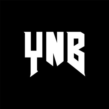 YNB letter logo design for technology company. YNB logo design black and white color combination. YNB logo, YNB vector, YNB design, YNB icon, YNB alphabet. YNB typography logo design.