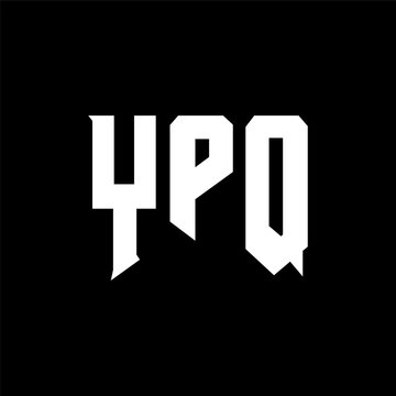 YPQ letter logo design for technology company. YPQ logo design black and white color combination. YPQ logo, YPQ vector, YPQ design, YPQ icon, YPQ alphabet. YPQ typography logo design.