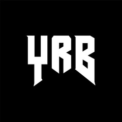 Fototapeta premium YRB letter logo design for technology company. YRB logo design black and white color combination. YRB logo, YRB vector, YRB design, YRB icon, YRB alphabet. YRB typography logo design.
