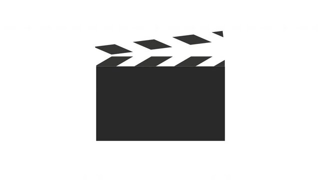 Vector animation professional film production clapperboard. Concept: Video, film, film production.