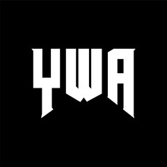 YWA letter logo design for technology company. YWA logo design black and white color combination. YWA logo, YWA vector, YWA design, YWA icon, YWA alphabet. YWA typography logo design.