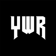 YWR letter logo design for technology company. YWR logo design black and white color combination. YWR logo, YWR vector, YWR design, YWR icon, YWR alphabet. YWR typography logo design.