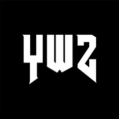 YWZ letter logo design for technology company. YWZ logo design black and white color combination. YWZ logo, YWZ vector, YWZ design, YWZ icon, YWZ alphabet. YWZ typography logo design.