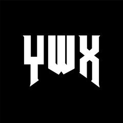 YWX letter logo design for technology company. YWX logo design black and white color combination. YWX logo, YWX vector, YWX design, YWX icon, YWX alphabet. YWX typography logo design.