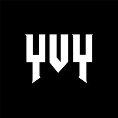 YVY letter logo design for technology company. YVY logo design black and white color combination. YVY logo, YVY vector, YVY design, YVY icon, YVY alphabet. YVY typography logo design.