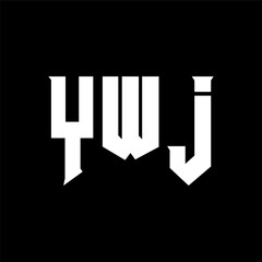 YWJ letter logo design for technology company. YWJ logo design black and white color combination. YWJ logo, YWJ vector, YWJ design, YWJ icon, YWJ alphabet. YWJ typography logo design.