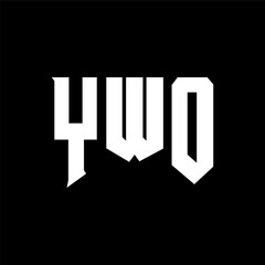 YWO letter logo design for technology company. YWO logo design black and white color combination. YWO logo, YWO vector, YWO design, YWO icon, YWO alphabet. YWO typography logo design.