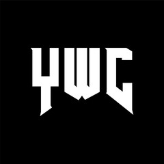YWC letter logo design for technology company. YWC logo design black and white color combination. YWC logo, YWC vector, YWC design, YWC icon, YWC alphabet. YWC typography logo design.
