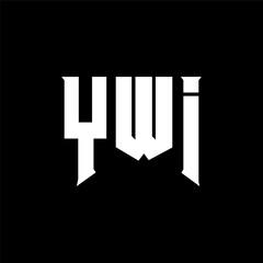 YWI letter logo design for technology company. YWI logo design black and white color combination. YWI logo, YWI vector, YWI design, YWI icon, YWI alphabet. YWI typography logo design.
