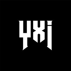 YXI letter logo design for technology company. YXI logo design black and white color combination. YXI logo, YXI vector, YXI design, YXI icon, YXI alphabet. YXI typography logo design.