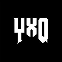 YXQ letter logo design for technology company. YXQ logo design black and white color combination. YXQ logo, YXQ vector, YXQ design, YXQ icon, YXQ alphabet. YXQ typography logo design.