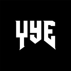YYE letter logo design for technology company. YYE logo design black and white color combination. YYE logo, YYE vector, YYE design, YYE icon, YYE alphabet. YYE typography logo design.