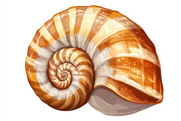 Obraz premium a close up of a nautilus shell