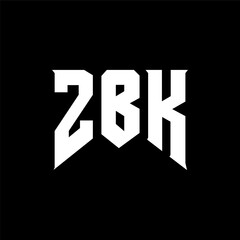 ZBK letter logo design for technology company. ZBK logo design black and white color combination. ZBK logo, ZBK vector, ZBK design, ZBK icon, ZBK alphabet. ZBK typography logo design.