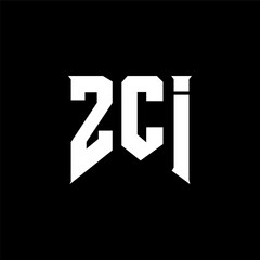Obraz premium ZCI letter logo design for technology company. ZCI logo design black and white color combination. ZCI logo, ZCI vector, ZCI design, ZCI icon, ZCI alphabet. ZCI typography logo design.