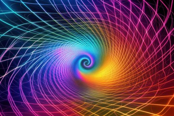 Colorful spiral abstract art; digital artwork; background for design; website or app