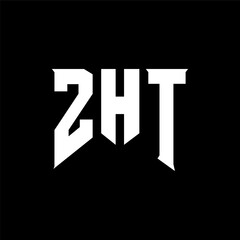 ZHT letter logo design for technology company. ZHT logo design black and white color combination. ZHT logo, ZHT vector, ZHT design, ZHT icon, ZHT alphabet. ZHT typography logo design.