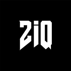 ZIQ letter logo design for technology company. ZIQ logo design black and white color combination. ZIQ logo, ZIQ vector, ZIQ design, ZIQ icon, ZIQ alphabet. ZIQ typography logo design.