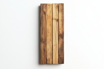 Rustic wooden planks against a white background