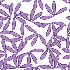 Beautiful little flower pattern on purple background. Sweet flower pattern is perfect for dress.
