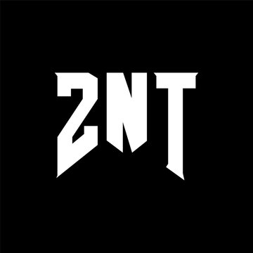 ZNT letter logo design for technology company. ZNT logo design black and white color combination. ZNT logo, ZNT vector, ZNT design, ZNT icon, ZNT alphabet. ZNT typography logo design.